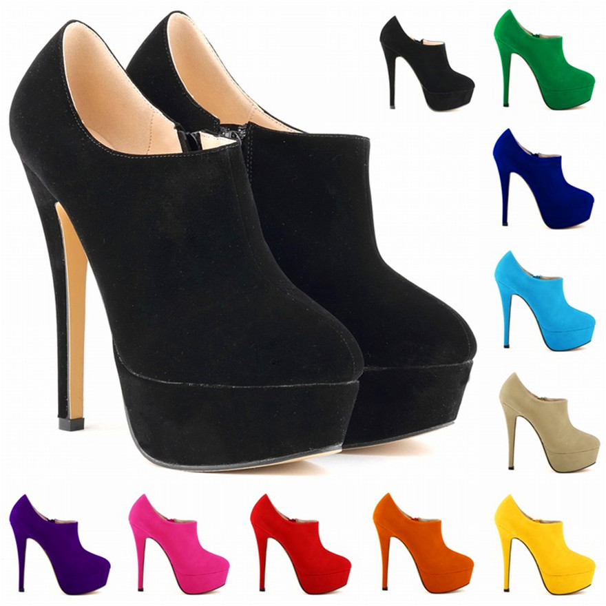 4Cm Nền Tảng Mỏng Giày Cao Gót - đánh giá và giá Block Heel Ankle Boots