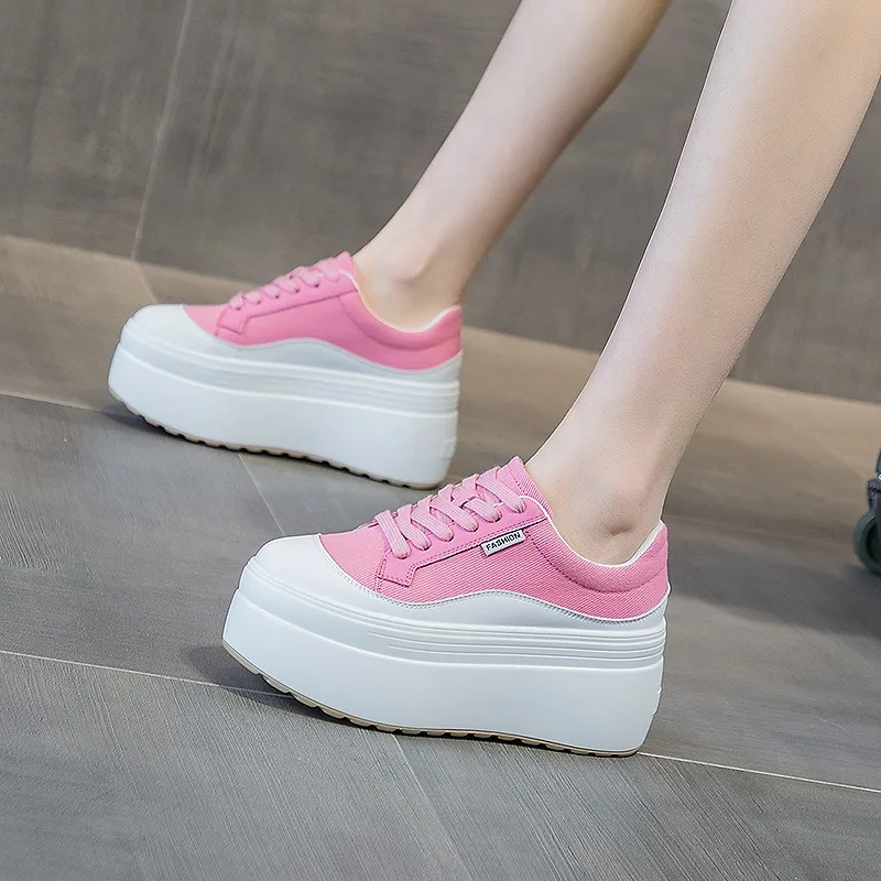 8cm New Canvas Genuine Leather - đánh giá và giá Women'S Shoes Com