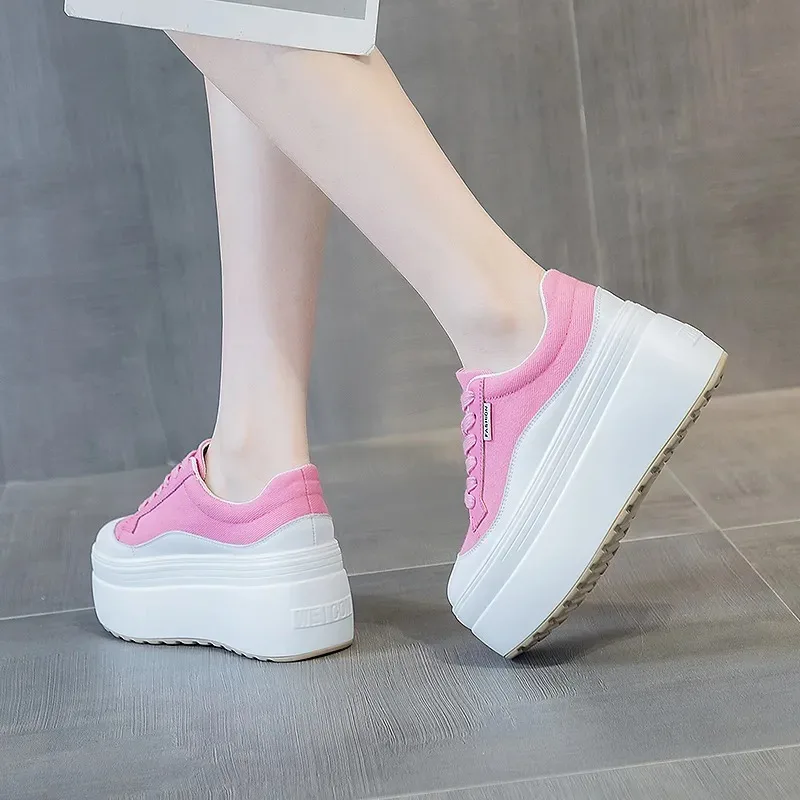 8cm New Canvas Genuine Leather - đánh giá và giá Women'S Shoes Com