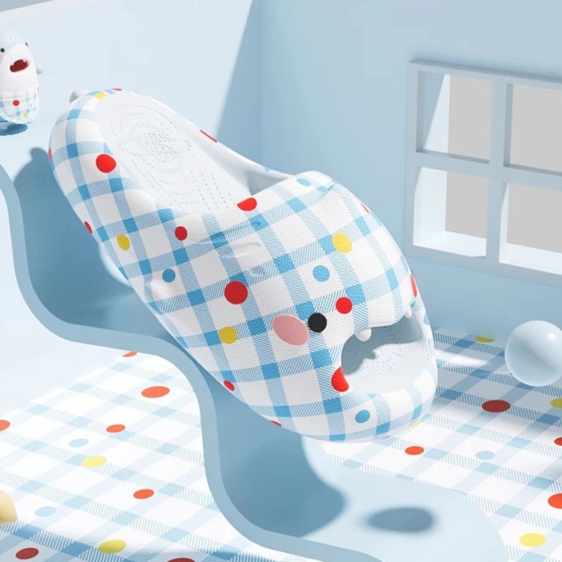 Shark Slippers Men Plaid Dot S - đánh giá và giá Women'S Shoes Cloud