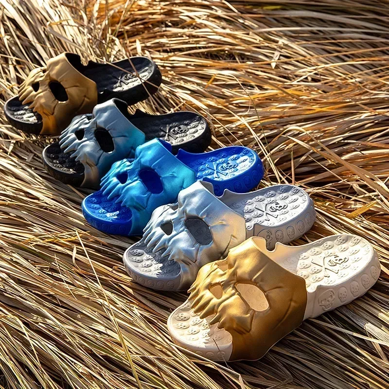 Summer Men Skull Slipper Y2k C - đánh giá và giá Women'S Shoes Cloud